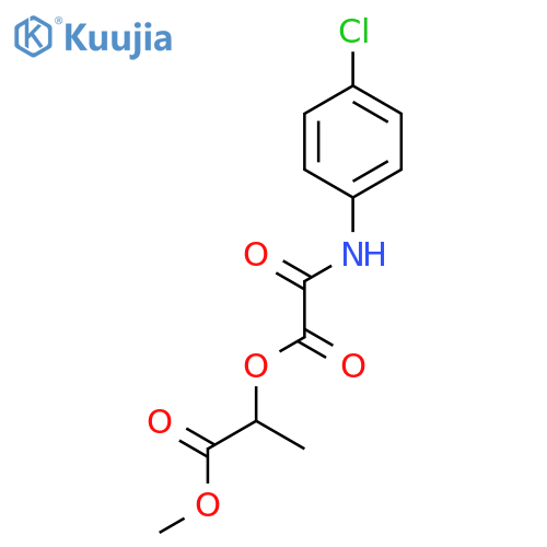 Propanoic acid, 2-[[[(4-chlorophenyl)amino]oxoacetyl]oxy]-, methyl ester structure