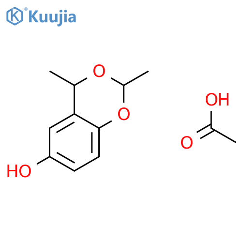4H-1,3-Benzodioxin-6-ol, 2,4-dimethyl-, acetate structure
