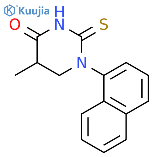 4(1H)-Pyrimidinone, tetrahydro-5-methyl-1-(1-naphthalenyl)-2-thioxo- structure