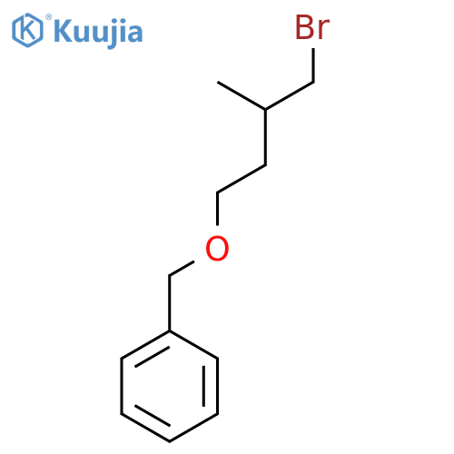 Benzene, [(4-bromo-3-methylbutoxy)methyl]- structure