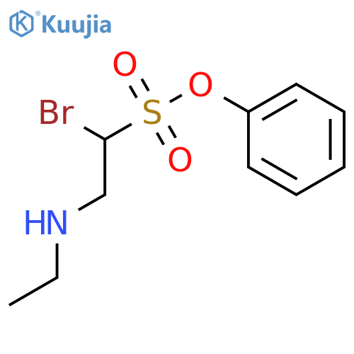 Ethanesulfonic acid, 1-bromo-2-(ethylamino)-, phenyl ester structure