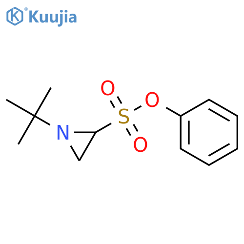 2-AZIRIDINESULFONIC ACID, 1-(1,1-DIMETHYLETHYL)-, PHENYL ESTER structure