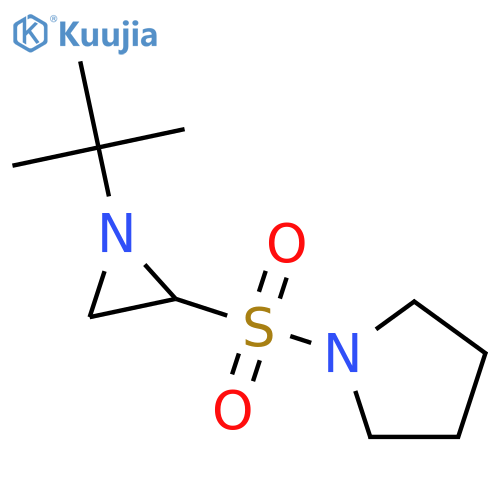 Pyrrolidine, 1-[[1-(1,1-dimethylethyl)-2-aziridinyl]sulfonyl]- structure