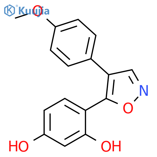 4-4-(4-methoxyphenyl)-1,2-oxazol-5-ylbenzene-1,3-diol structure