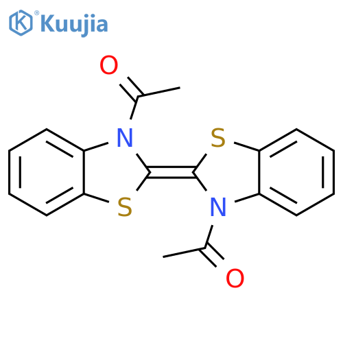 Benzothiazole,3-acetyl-2-(3-acetyl-2(3H)-benzothiazolylidene)-2,3-dihydro-, (E)- structure