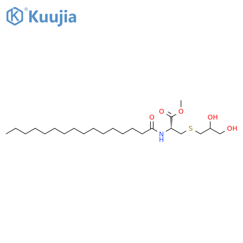 L-Cysteine, S-(2,3-dihydroxypropyl)-N-(1-oxohexadecyl)-, methyl ester structure