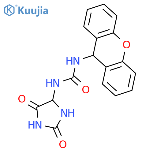 Urea,N-(2,5-dioxo-4-imidazolidinyl)-N'-9H-xanthen-9-yl- structure