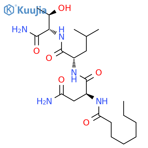 L-Threoninamide, N2-(1-oxooctyl)-L-asparaginyl-L-leucyl- structure