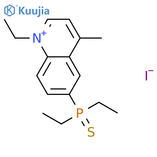 Quinolinium, 6-(diethylphosphinothioyl)-1-ethyl-4-methyl-, iodide structure