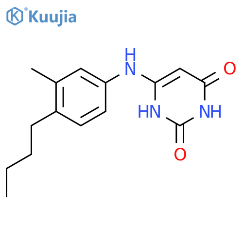2,4(1H,3H)-Pyrimidinedione, 6-[(4-butyl-3-methylphenyl)amino]- structure