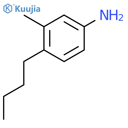 Benzenamine, 4-butyl-3-methyl- structure