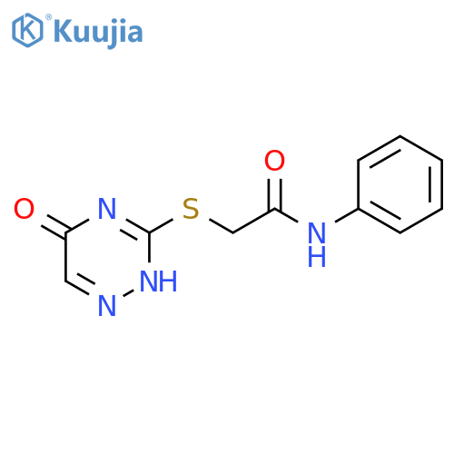 2-(5-oxo-4,5-dihydro-1,2,4-triazin-3-yl)sulfanyl-N-phenylacetamide structure