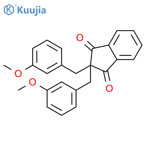 1H-Indene-1,3(2H)-dione, 2,2-bis[(3-methoxyphenyl)methyl]- structure