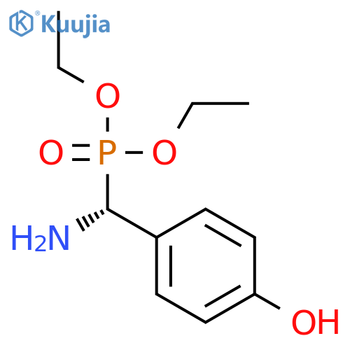 Diethyl [(R)-amino(4-hydroxyphenyl)methyl]phosphonate structure