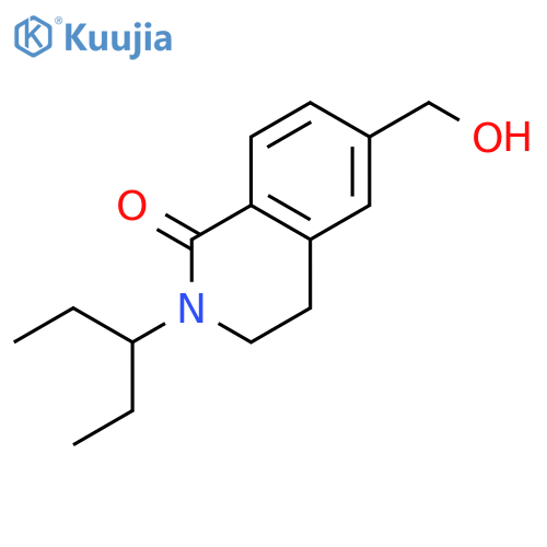 1(2H)-ISOQUINOLINONE, 2-(1-ETHYLPROPYL)-3,4-DIHYDRO-6-(HYDROXYMETHYL)- structure