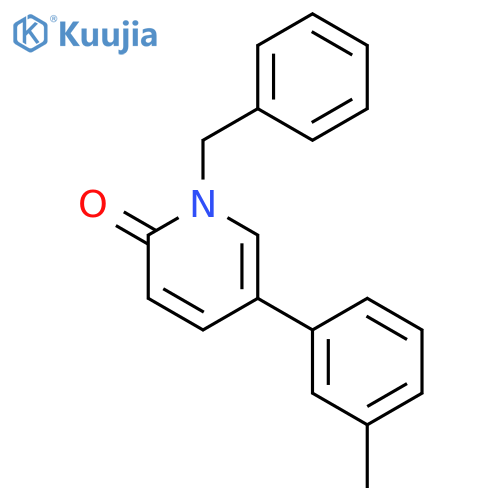 2(1H)-Pyridinone, 5-(3-methylphenyl)-1-(phenylmethyl)- structure