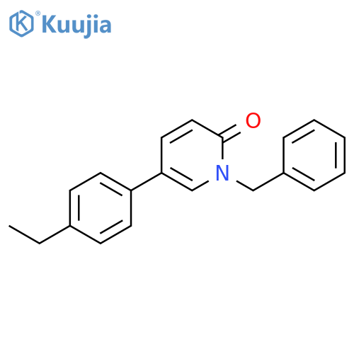 2(1H)-Pyridinone, 5-(4-ethylphenyl)-1-(phenylmethyl)- structure