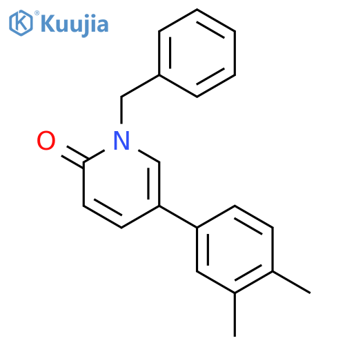 2(1H)-Pyridinone, 5-(3,4-dimethylphenyl)-1-(phenylmethyl)- structure