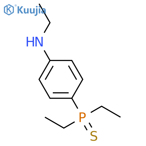 Benzenamine, 4-(diethylphosphinothioyl)-N-ethyl- structure