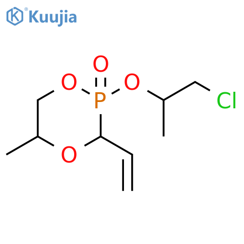 1,4,2-Dioxaphosphorinane,2-(2-chloro-1-methylethoxy)-3-ethenyl-5-methyl-, 2-oxide structure