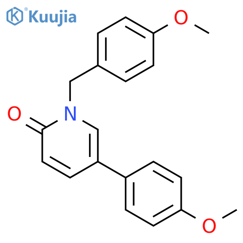 2(1H)-Pyridinone, 5-(4-methoxyphenyl)-1-[(4-methoxyphenyl)methyl]- structure