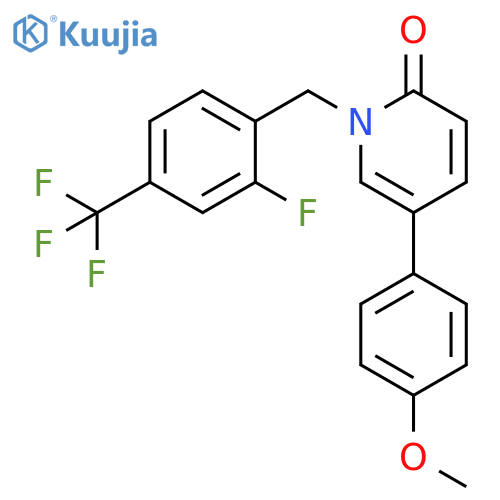 2(1H)-Pyridinone,1-[[2-fluoro-4-(trifluoromethyl)phenyl]methyl]-5-(4-methoxyphenyl)- structure