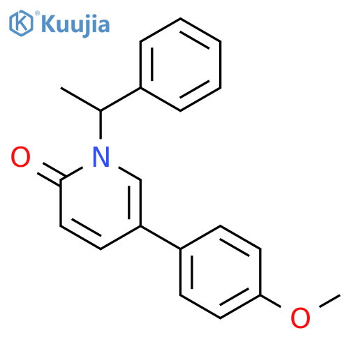 2(1H)-Pyridinone, 5-(4-methoxyphenyl)-1-(1-phenylethyl)- structure