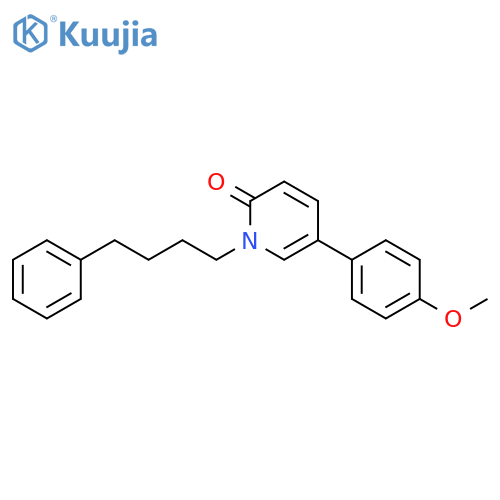 2(1H)-Pyridinone, 5-(4-methoxyphenyl)-1-(4-phenylbutyl)- structure