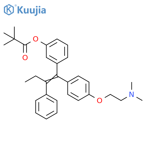Propanoic acid, 2,2-dimethyl-, 3-[1-[4-[2-(dimethylamino)ethoxy]phenyl]-2-phenyl-1-buten-1-yl]phenyl ester structure