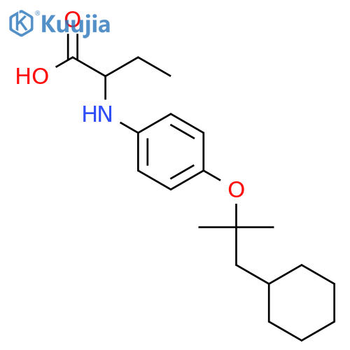 Butanoic acid, 2-[[4-(2-cyclohexyl-1,1-dimethylethoxy)phenyl]amino]- structure
