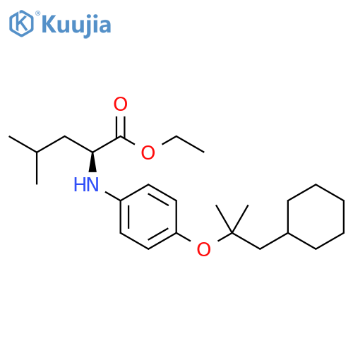Leucine, N-[4-(2-cyclohexyl-1,1-dimethylethoxy)phenyl]-, ethyl ester structure