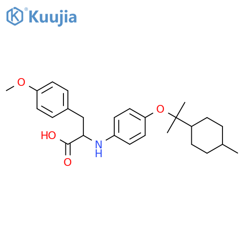 Tyrosine, O-methyl-N-[4-[1-methyl-1-(4-methylcyclohexyl)ethoxy]phenyl]- structure