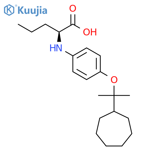 Norvaline, N-[4-(1-cycloheptyl-1-methylethoxy)phenyl]- structure