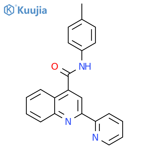 N-(4-methylphenyl)-2-(pyridin-2-yl)quinoline-4-carboxamide structure