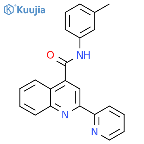 N-(3-methylphenyl)-2-(pyridin-2-yl)quinoline-4-carboxamide structure