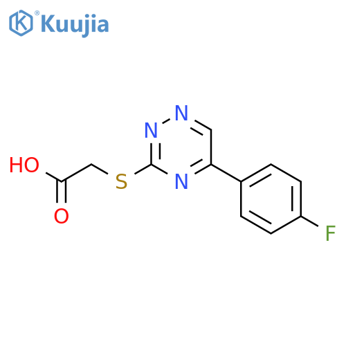 Acetic acid, [[5-(4-fluorophenyl)-1,2,4-triazin-3-yl]thio]- structure