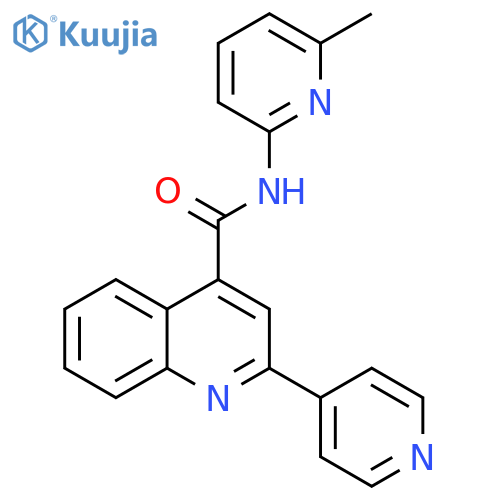 N-(6-methylpyridin-2-yl)-2-(pyridin-4-yl)quinoline-4-carboxamide structure