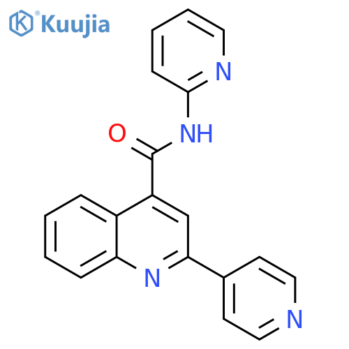 N-(pyridin-2-yl)-2-(pyridin-4-yl)quinoline-4-carboxamide structure