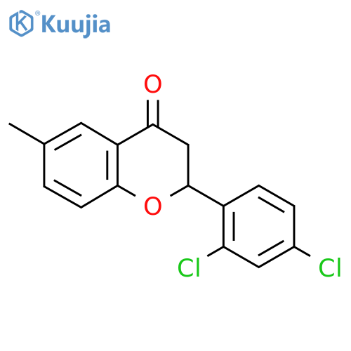 2-(2,4-dichlorophenyl)-6-methyl-3,4-dihydro-2H-1-benzopyran-4-one structure