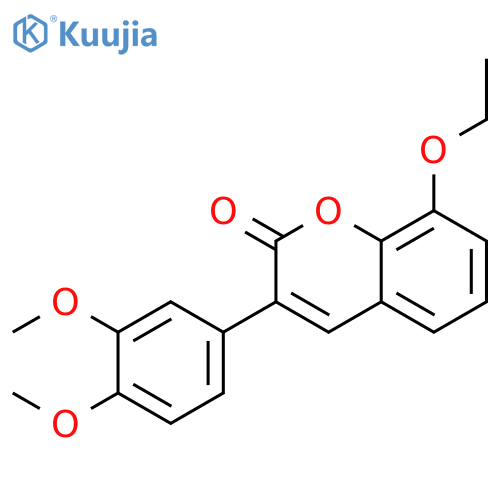 3-(3,4-dimethoxyphenyl)-8-ethoxy-2H-chromen-2-one structure