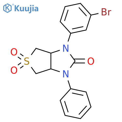 1-(3-bromophenyl)-3-phenyl-hexahydro-1H-5lambda6-thieno3,4-dimidazole-2,5,5-trione structure