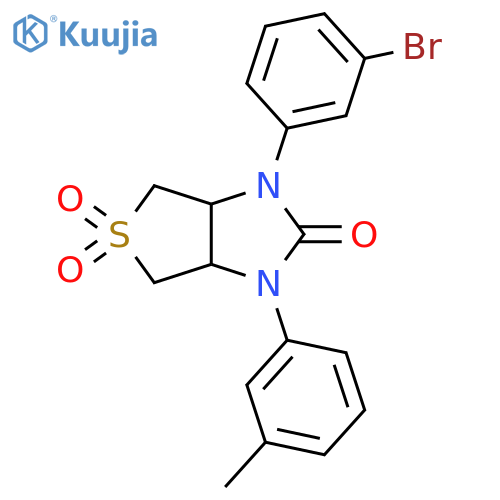 1-(3-bromophenyl)-3-(3-methylphenyl)-hexahydro-1H-5lambda6-thieno3,4-dimidazole-2,5,5-trione structure