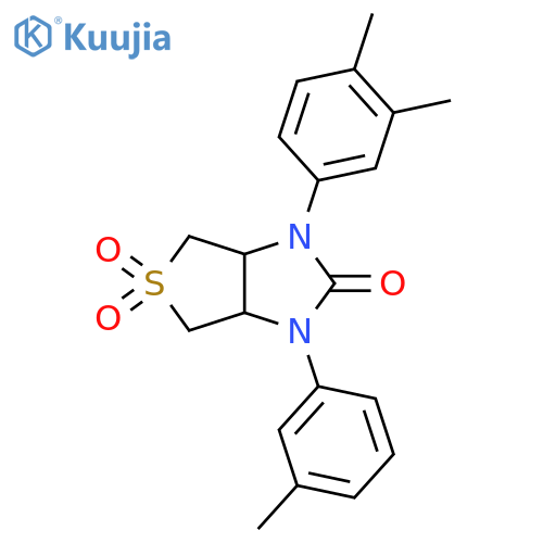 1-(3,4-dimethylphenyl)-3-(3-methylphenyl)-hexahydro-1H-5lambda6-thieno3,4-dimidazole-2,5,5-trione structure