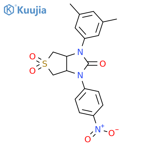 1-(3,5-dimethylphenyl)-3-(4-nitrophenyl)-hexahydro-1H-5lambda6-thieno3,4-dimidazole-2,5,5-trione structure