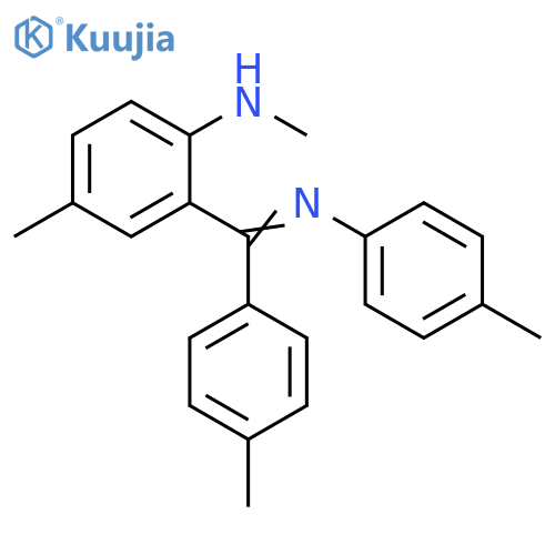 Benzenamine,N,4-dimethyl-2-[(4-methylphenyl)[(4-methylphenyl)imino]methyl]- structure