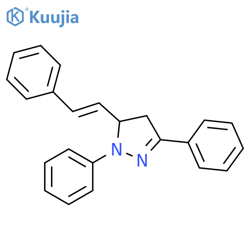 1H-Pyrazole, 4,5-dihydro-1,3-diphenyl-5-(2-phenylethenyl)-, (E)- structure