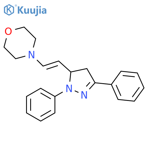Morpholine, 4-[2-(4,5-dihydro-1,3-diphenyl-1H-pyrazol-5-yl)ethenyl]-,(E)- structure
