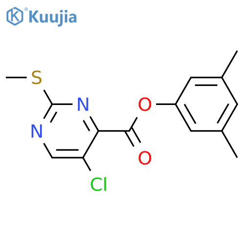 3,5-dimethylphenyl 5-chloro-2-(methylsulfanyl)pyrimidine-4-carboxylate structure