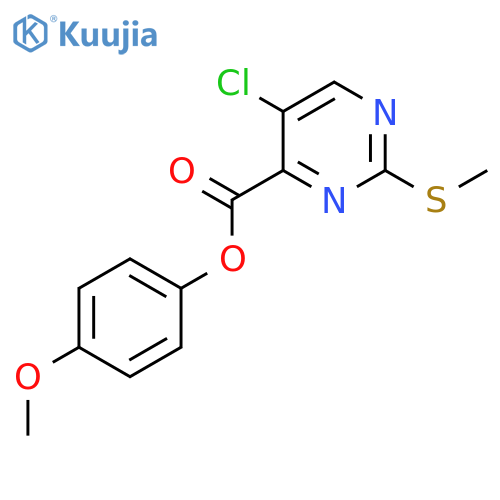 4-methoxyphenyl 5-chloro-2-(methylsulfanyl)pyrimidine-4-carboxylate structure