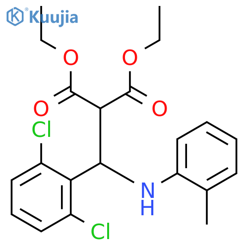 Propanedioic acid,[(2,6-dichlorophenyl)[(2-methylphenyl)amino]methyl]-, diethyl ester structure